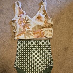 Floral and Geometric Women's Swim Set